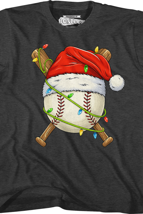 Youth Santa Baseball Shirt