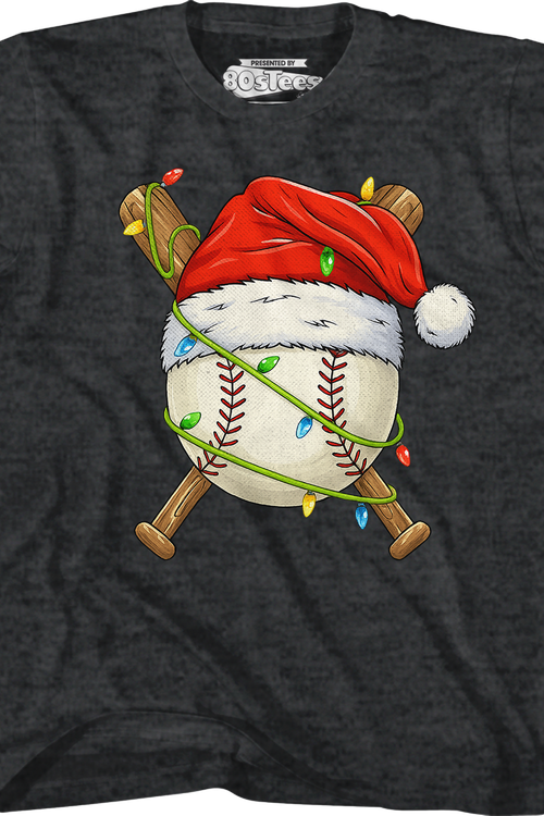 Youth Santa Baseball Shirt
