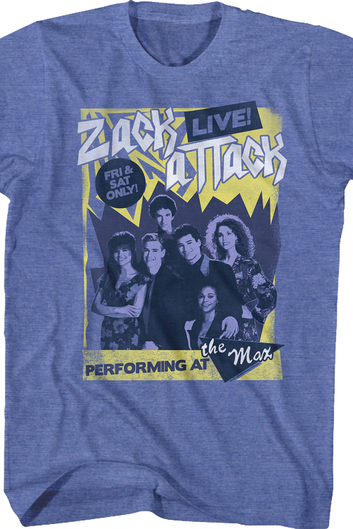 Zack Attack Live Saved By The Bell T-Shirt