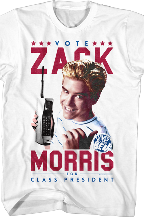 Zack Morris For Class President Saved By The Bell T-Shirt