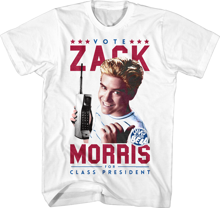 Zack Morris For Class President Saved By The Bell T-Shirt