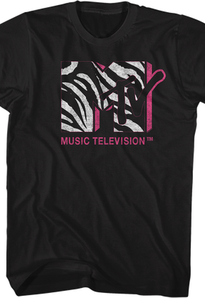 Zebra Print Logo MTV Shirt