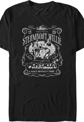 1928 Steamboat Willie Mickey Mouse Disney T-Shirt