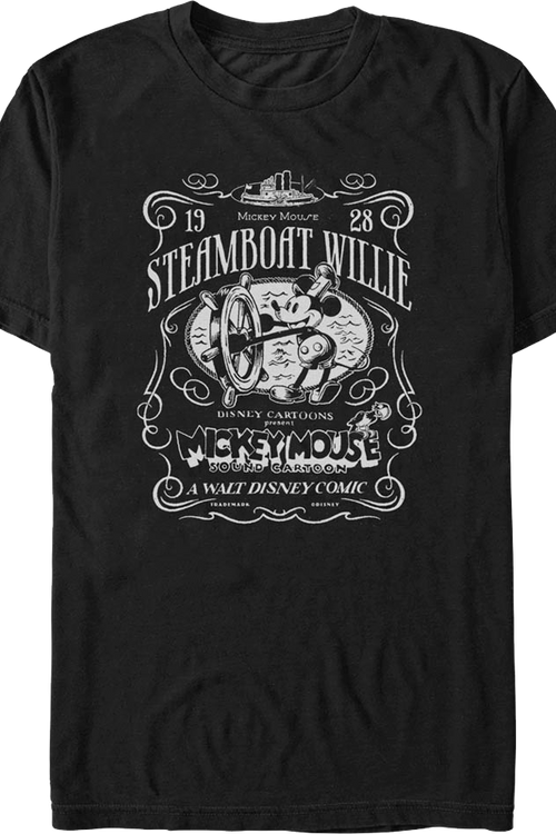 1928 Steamboat Willie Mickey Mouse Disney T-Shirt
