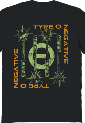 4 Maces Logo Type O Negative T-Shirt