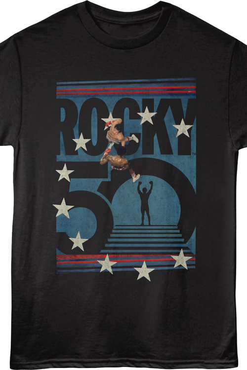 50th Anniversary Boxing Ring Rocky T-Shirt