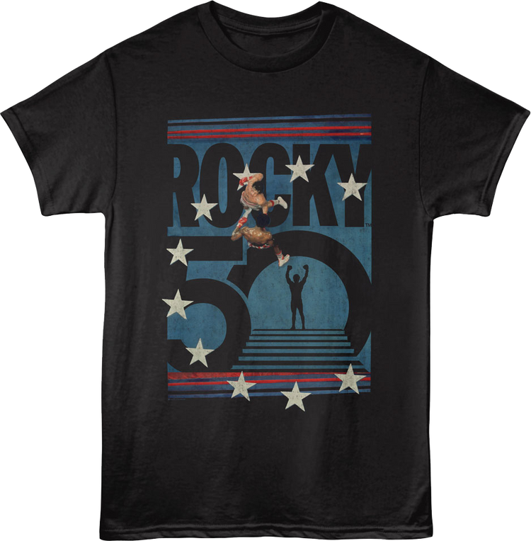 50th Anniversary Boxing Ring Rocky T-Shirt