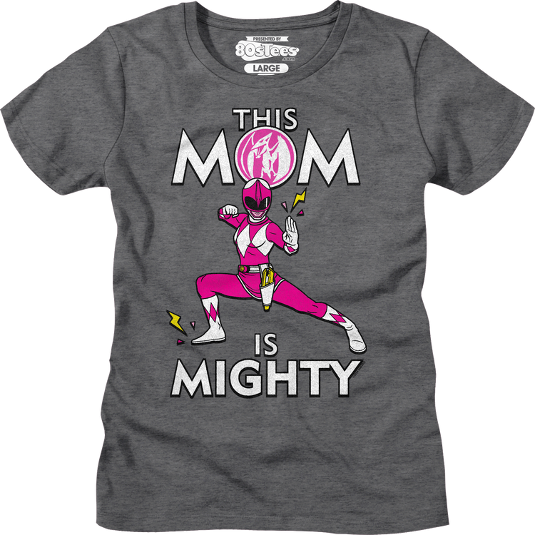 Womens Pink Ranger This Mom Mighty Morphin Power Rangers Shirt