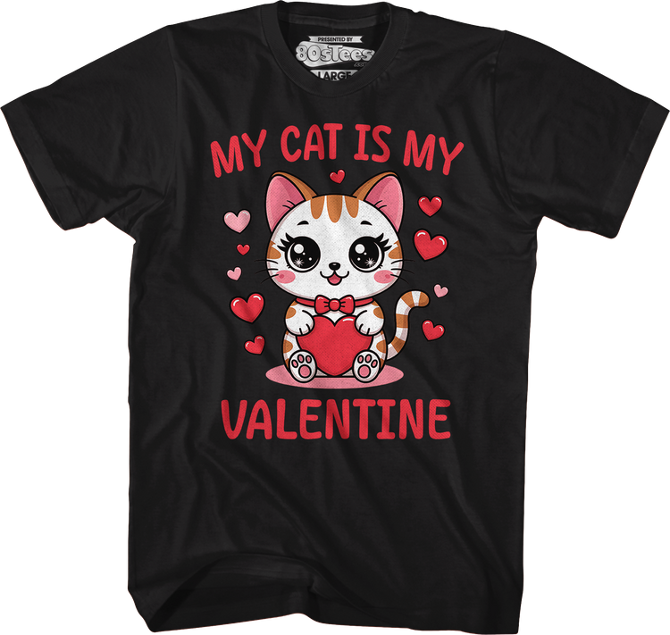 Vintage My Cat Is My Valentine T-Shirt