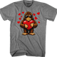 Bigfoot Valentine's Day Heart T-Shirt thumbnail