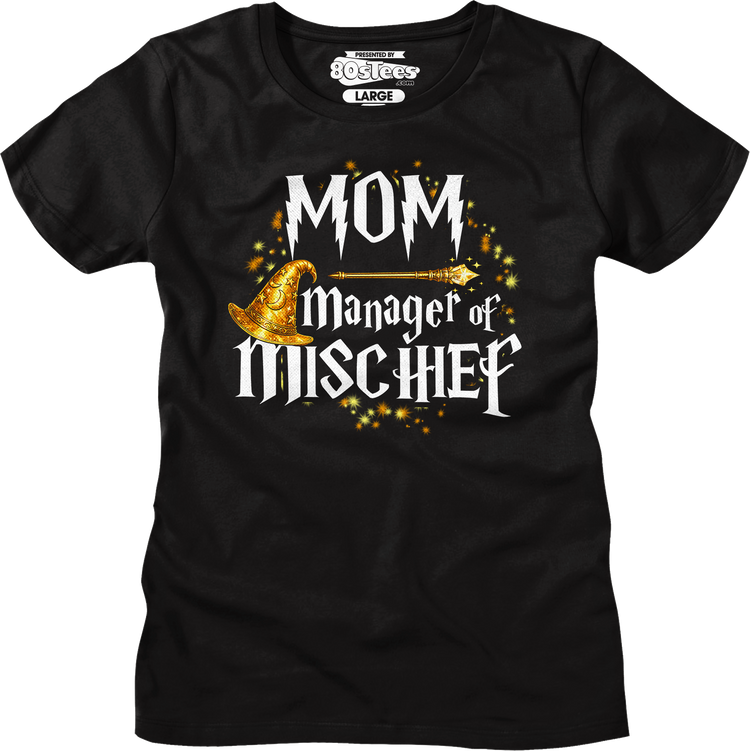 Womens Mom Manager of Mischief Shirt