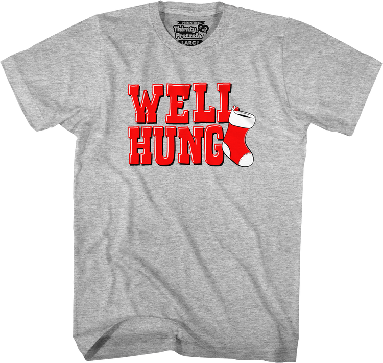 Well Hung Christmas Stocking T-Shirt