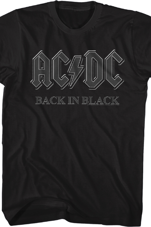 Back In Black Classic Logo ACDC T-Shirt