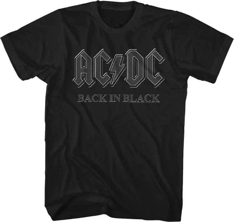Back In Black Classic Logo ACDC T-Shirt