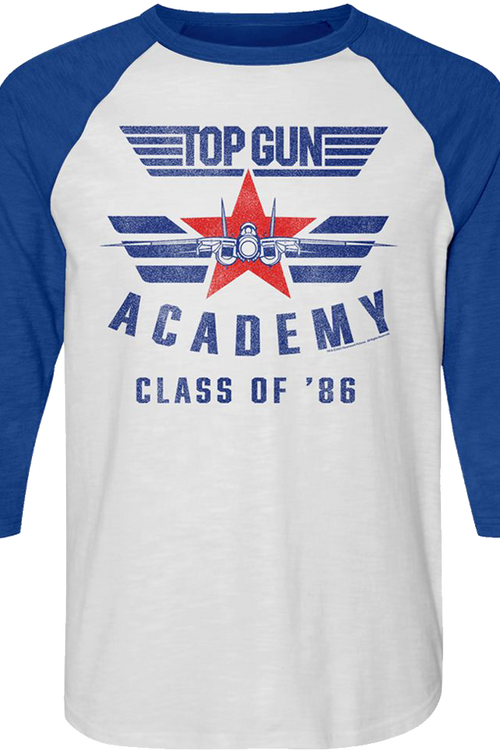 Academy Class Of '86 Top Gun Raglan Baseball Shirt