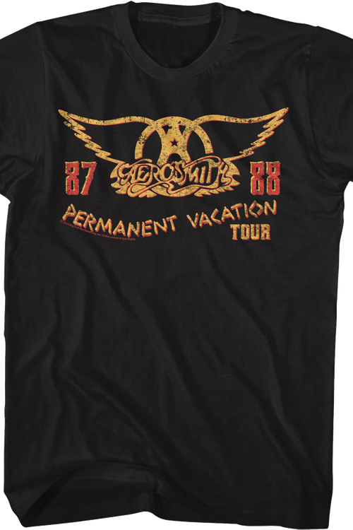 87-88 Permanent Vacation Tour Aerosmith T-Shirt