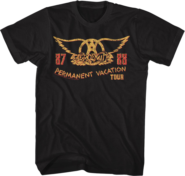 87-88 Permanent Vacation Tour Aerosmith T-Shirt