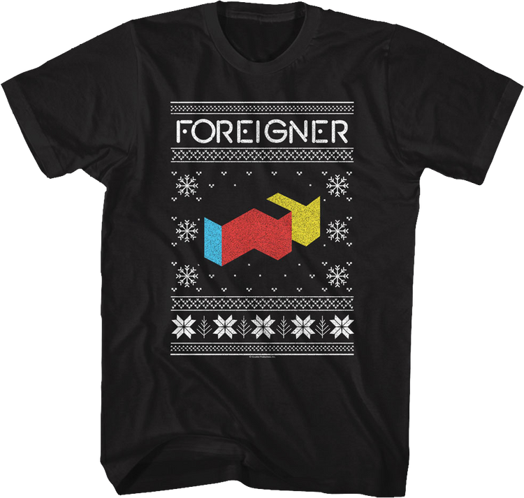 Agent Provocateur Faux Ugly Christmas Sweater Foreigner T-Shirt