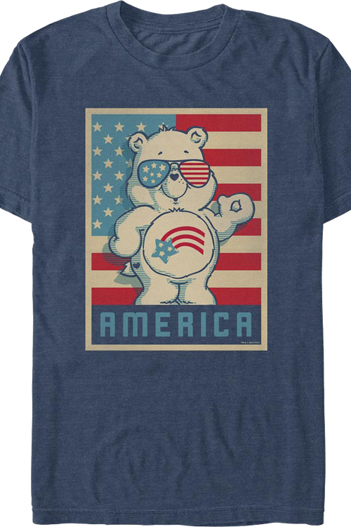 America Cares Bear Patriotic Pose Care Bears T-Shirt