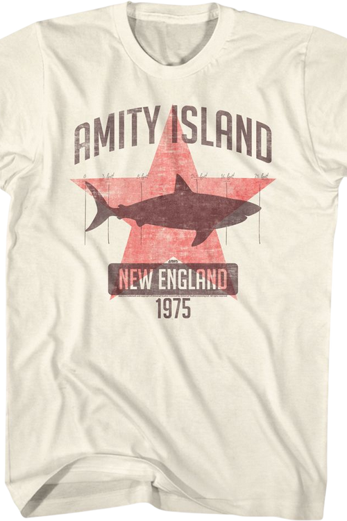 Amity Island Shark Star Jaws T-Shirt