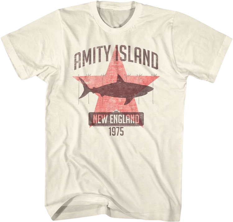 Amity Island Shark Star Jaws T-Shirt