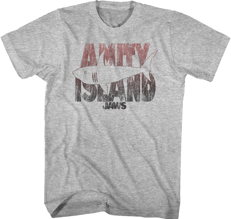 Amity Island Shark Illustration Jaws T-Shirt