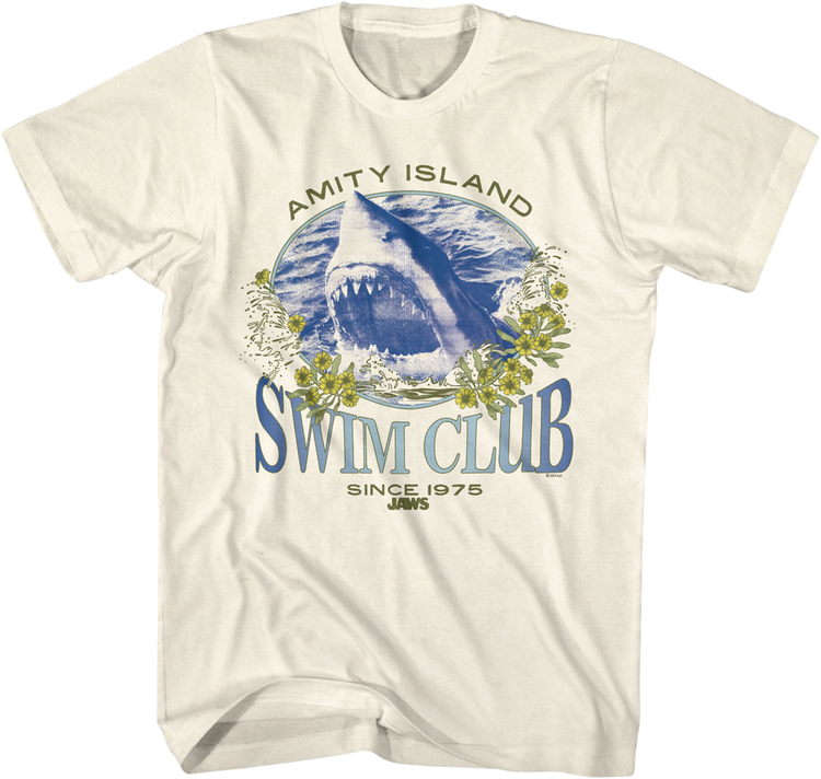 Amity Island Swim Club Since 1975 Jaws T-Shirt