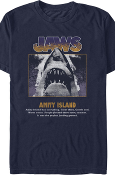 Amity Island Tagline Jaws T-Shirt