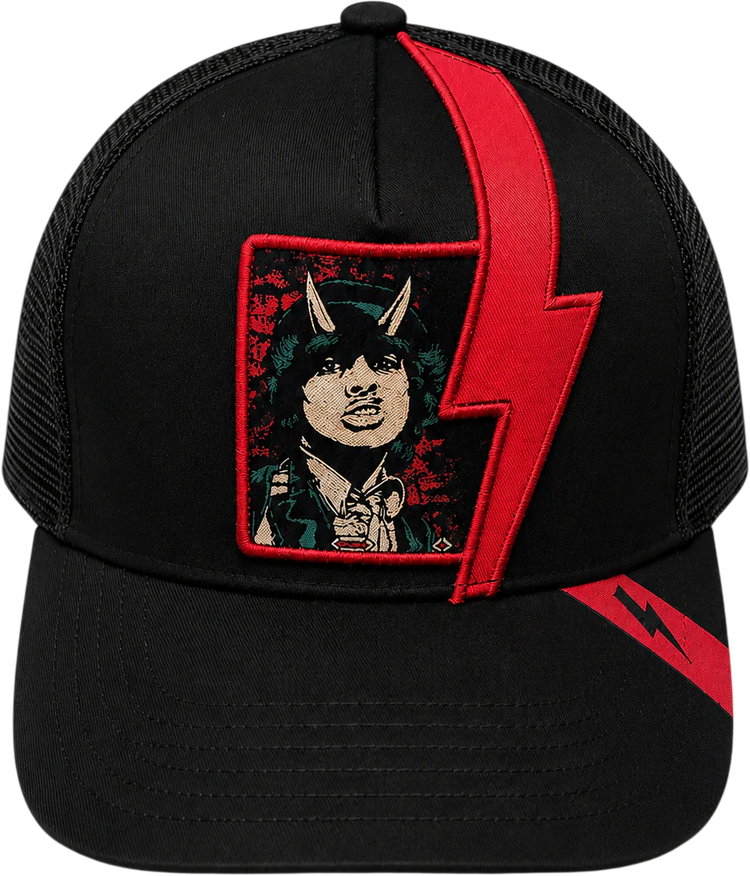 Angus Young Lightning Bolt ACDC Trucker Cap