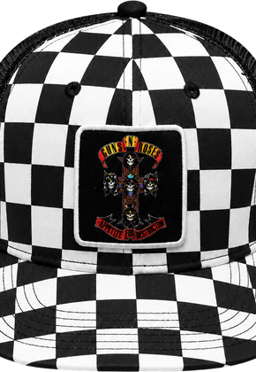 Appetite For Destruction Checker Bill Guns N' Roses Trucker Cap