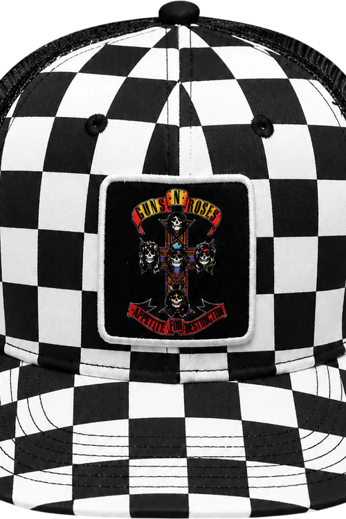 Appetite For Destruction Checker Bill Guns N' Roses Baseball Cap