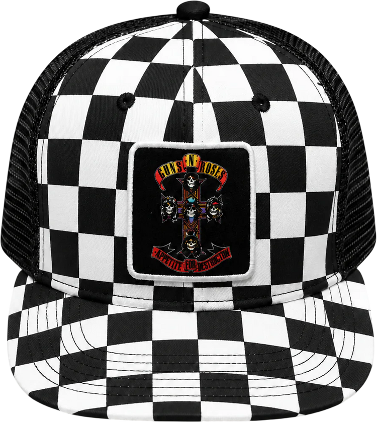 Appetite For Destruction Checker Bill Guns N' Roses Trucker Cap