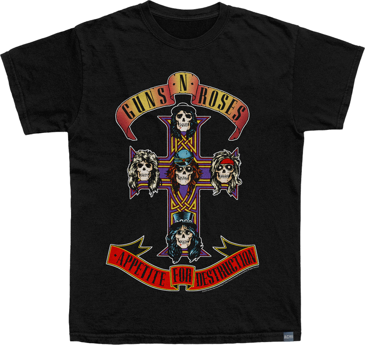 Made In USA Appetite For Destruction Guns N' Roses T-Shirt
