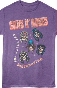 Appetite For Destruction Skulls Guns N' Roses T-Shirt