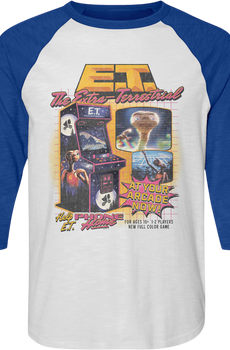 Arcade Game E.T. The Extra-Terrestrial Raglan Baseball Shirt