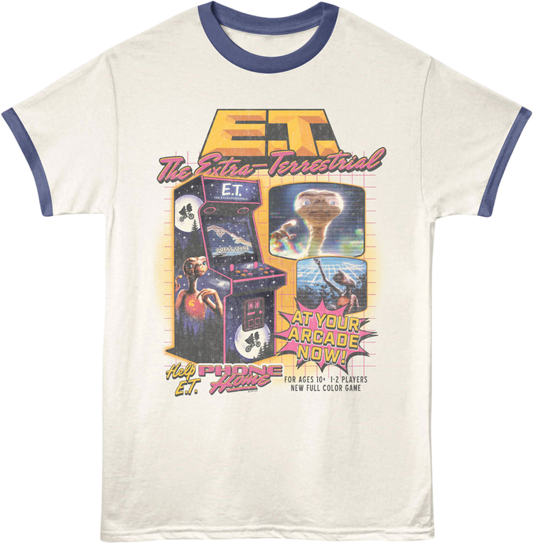 Arcade Game E.T. The Extra-Terrestrial Ringer Shirt