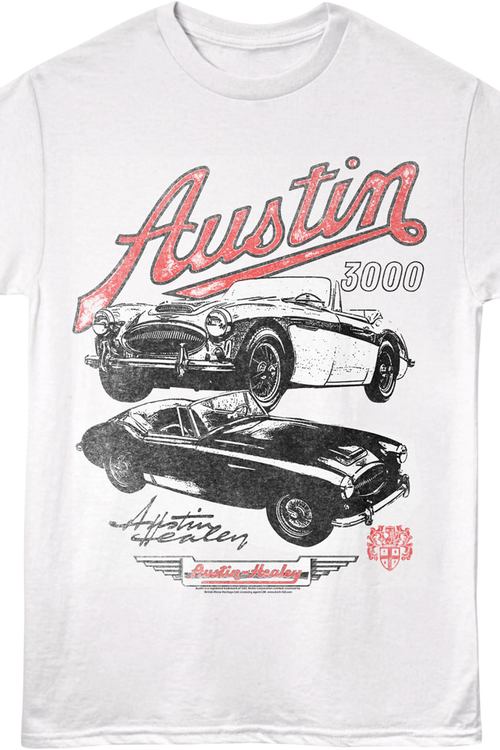Austin Healey 3000 Script Logo British Motor Heritage T-Shirt