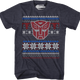 Autobot Faux Ugly Christmas Sweater Transformers T-Shirt thumbnail