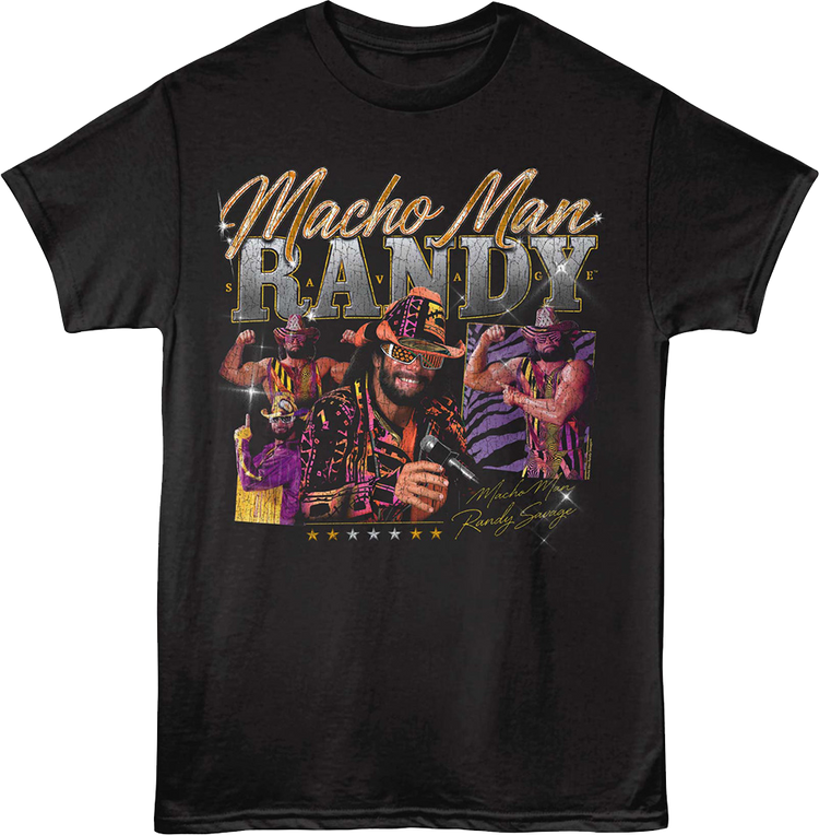 Autograph Collage Macho Man Randy Savage T-Shirt