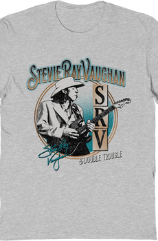 Autographed Circle Stevie Ray Vaughan & Double Trouble T-Shirt