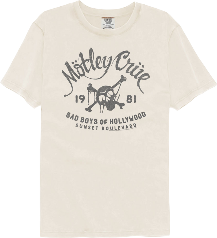 Bad Boys Of Hollywood 1981 Motley Crue Comfort Colors Brand T-Shirt
