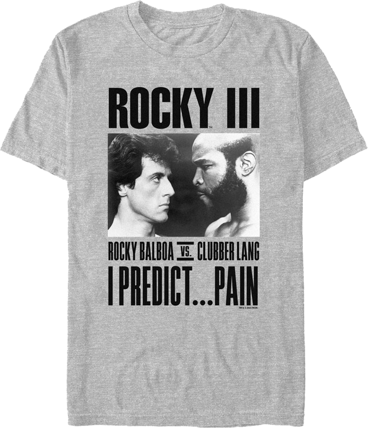 Balboa vs. Lang I Predict Pain Rocky III T-Shirt
