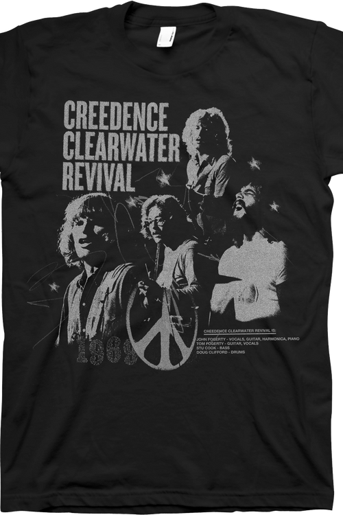 Band Members Collage Creedence Clearwater Revival T-Shirt