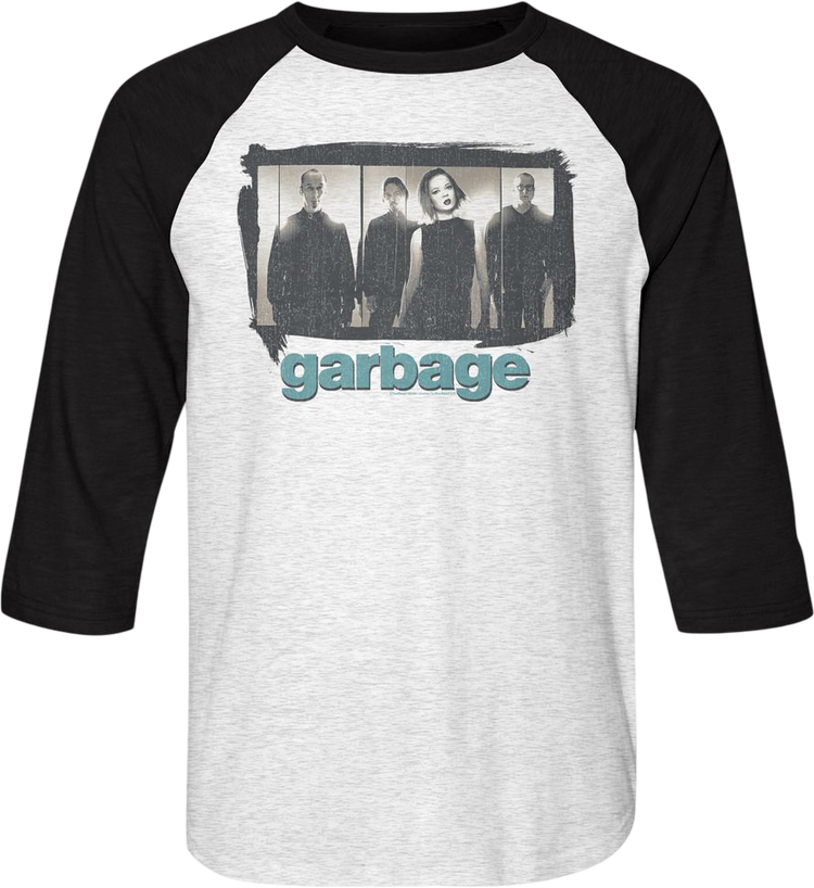 Band Photo Garbage Raglan Baseball Shirt