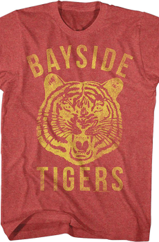 Bayside Tigers Retro Red Logo Saved By The Bell T-Shirt
