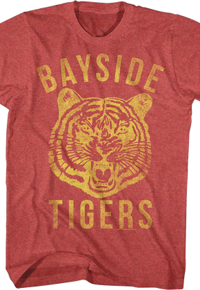Bayside Tigers Retro Red Logo Saved By The Bell T-Shirt