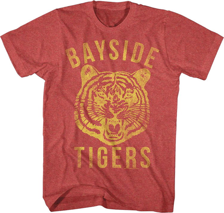 Bayside Tigers Retro Red Logo Saved By The Bell T-Shirt