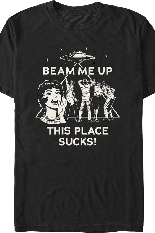 Beam Me Up This Place Sucks Stranger Things T-Shirt