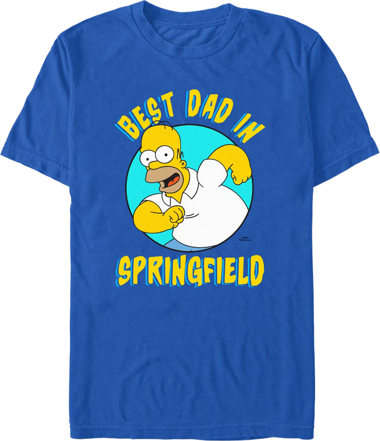 Best Dad In Springfield Simpsons T-Shirt