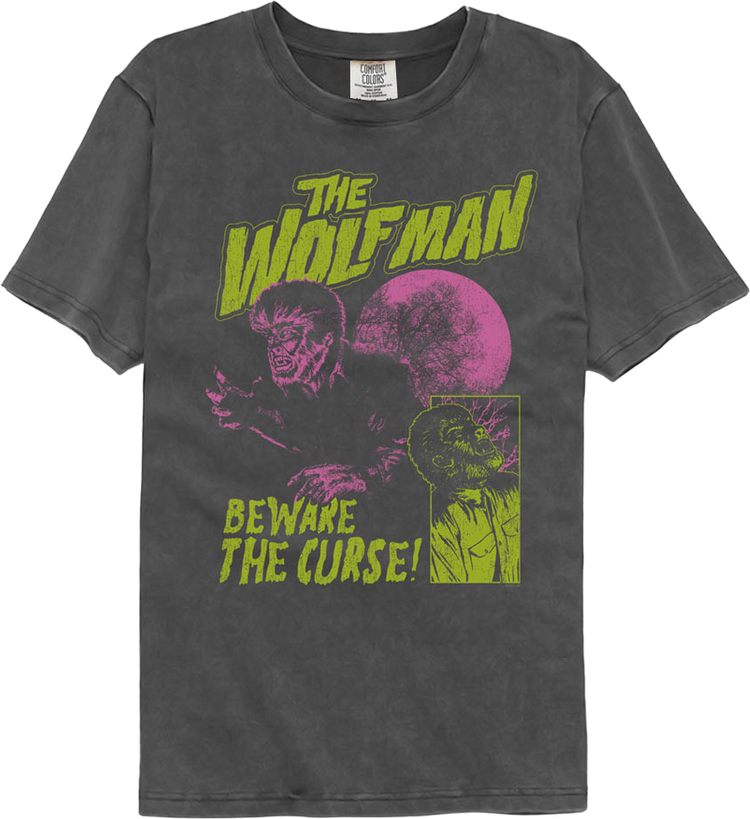 Beware The Curse Wolf Man Comfort Colors Brand T-Shirt